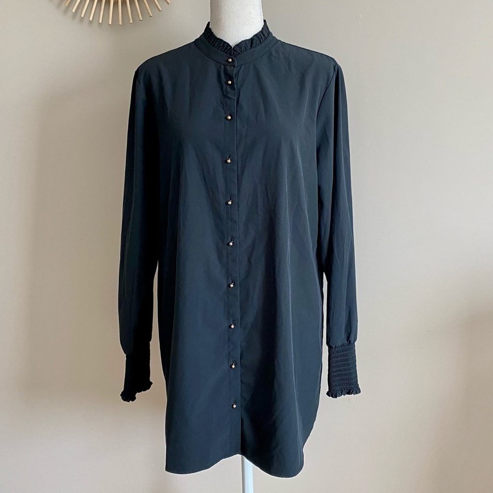 Soft Surroundings Black Vivian
Button Down Shirt L - Picture 9 of 14